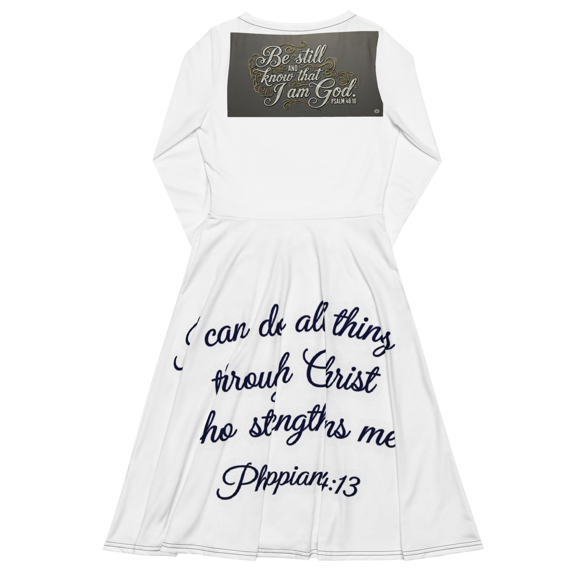 Custom print All-over print long sleeve midi dress Wear the Word Custom print All-over print long sleeve midi dress Wear the Word