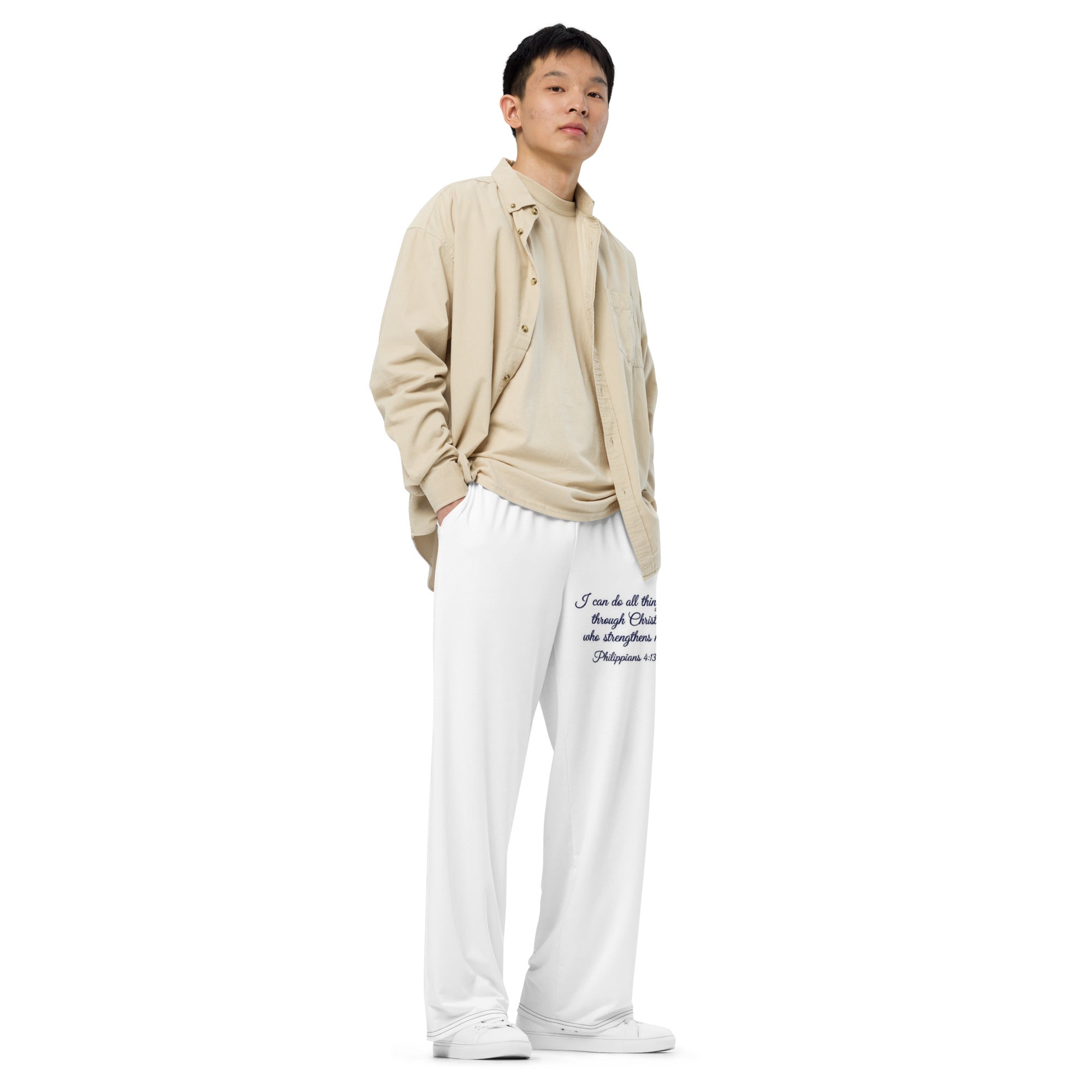 All-over print unisex wide-leg pants – Wear the Word