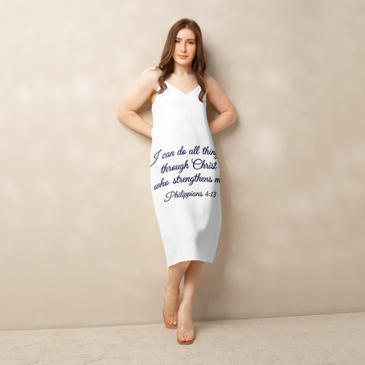 Wear the WordTie - strap midi dress